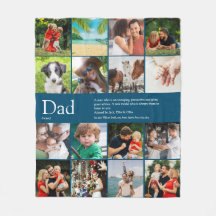 Cadeau definitie quote fotocollage blauw