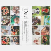 Cadeau definitie spreuk fotocollage groot fleece deken (Voorkant (Horizontaal))