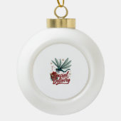 Cadeau Delivery Dragonfly Keramische Bal Ornament (Voorkant)
