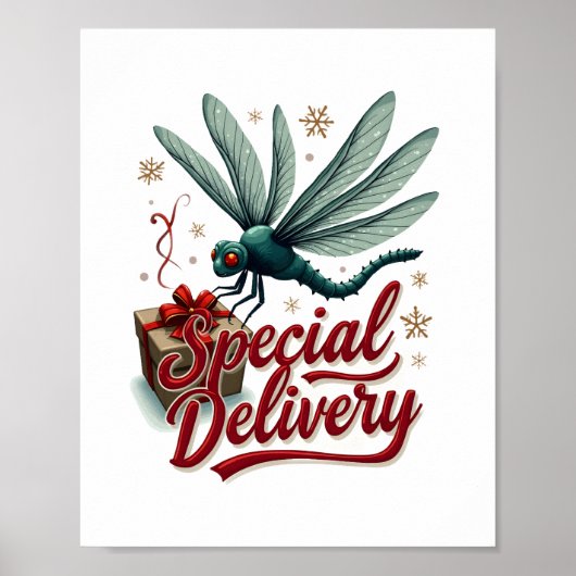 Cadeau Delivery Dragonfly Poster (Voorkant)