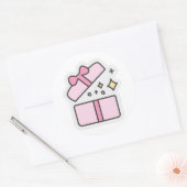 Cadeau Doodle Circle Laptop Ronde Sticker (Envelop)