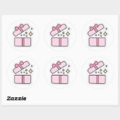 Cadeau Doodle Circle Laptop Ronde Sticker (Vel)