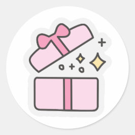 Cadeau Doodle Circle Laptop Ronde Sticker