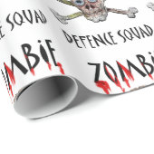 Cadeau doodshoofd gekruiste botten van cartoon zom cadeaupapier (Rol Hoek)