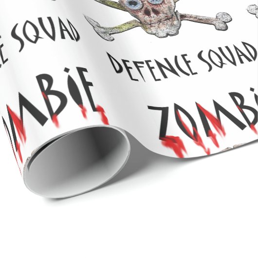 Cadeau doodshoofd gekruiste botten van cartoon zom cadeaupapier (Rol Hoek)