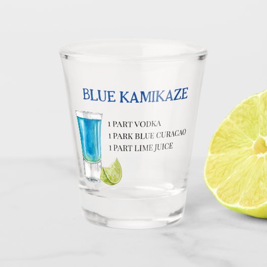 Cadeau drankrecept shotfeest shot glas (Voorkant)