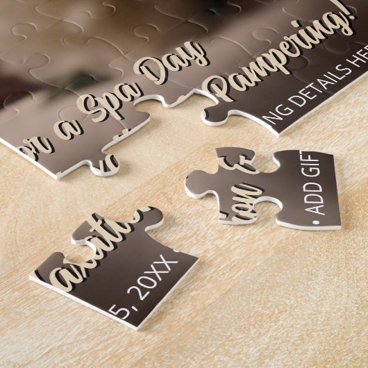 Cadeau een spa-dag ervaring! legpuzzel (Zijkant)
