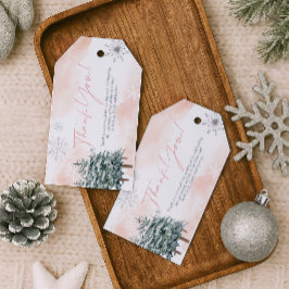 Cadeau en favor voor babyborrel in de winter cadeaulabel