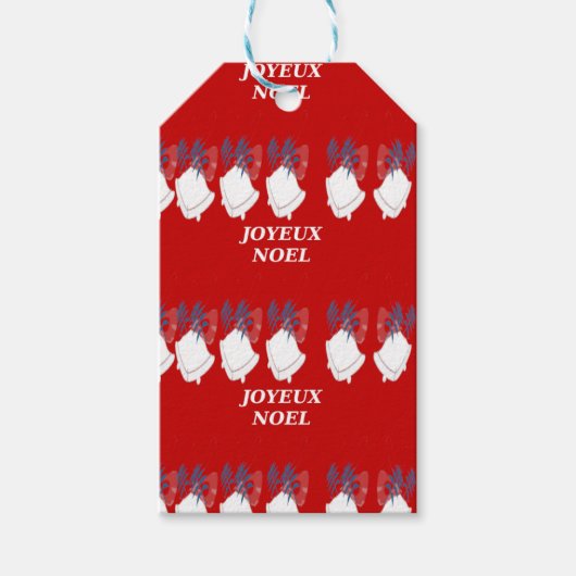 Cadeau-etiket Kersttekst Eenvoudige rode rand Cadeaulabel (Voorkant)