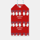 Cadeau-etiket Kersttekst Eenvoudige rode rand Cadeaulabel (Achterkant)