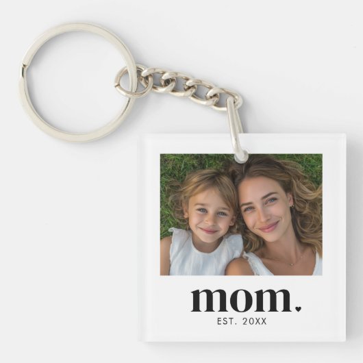 Cadeau Foto Moeder Oprichting Sleutelhanger (Voorkant)