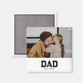Cadeau Foto Papa Oprichting Magneet (Voorkant / Achterkant)