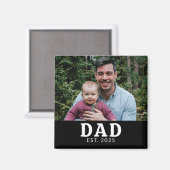 Cadeau Foto van Vader Oprichting  Magneet (Voorkant / Achterkant)