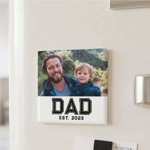 Cadeau Foto voor Vader Oprichtingsdatum Magneet