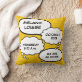 Cadeau Geboorte Statistieken Modern Leuke Stripboe Kussen (Deken)