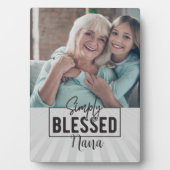 Cadeau! Gepersonaliseerde "Simply Blessed" foto Fotoplaat (voorkant)