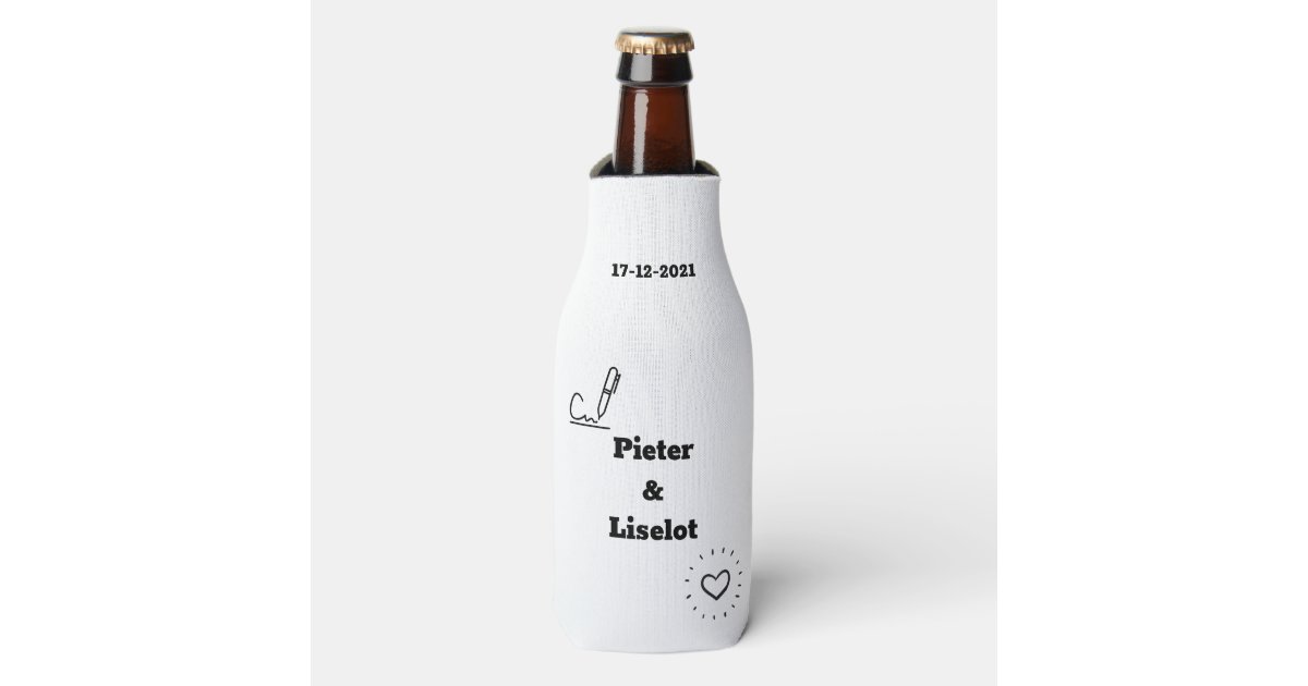 Cadeau geregistreerd partnerschap flesjeskoeler Zazzle.nl