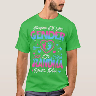 Cadeau Geslacht Baby Borrel Roze Of Blauwe Oma Lie T-shirt