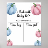 Cadeau geslacht onthulling Jongen of Meisje grafie Poster (Voorkant)