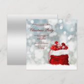 Cadeau Gevulde Santa Sack Kerst Kaart (Voorkant / Achterkant)