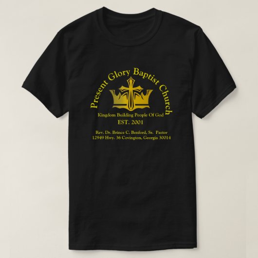 Cadeau Glory Baptist Church T-shirt (Design voorkant)