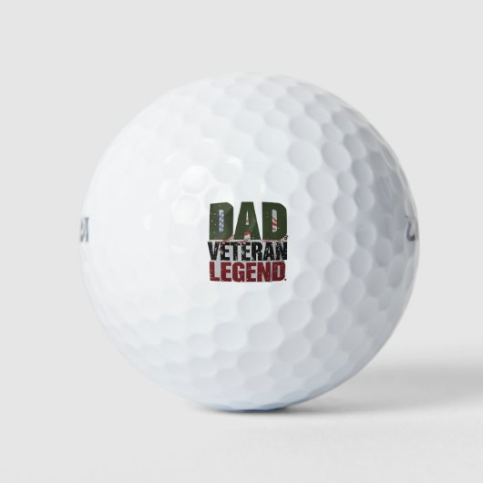 Cadeau Golfballen voor Vader Veteraan Legende – Co (Voorkant)
