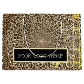 CADEAU GOUD EN ZWART  GROOT Cadeaupapier zakje (Voorkant)