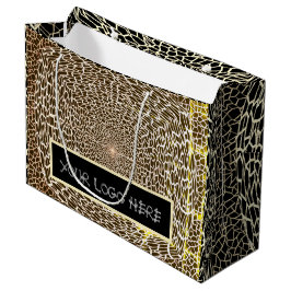 CADEAU GOUD EN ZWART  GROOT Cadeaupapier zakje