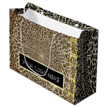 CADEAU GOUDE EN ZWARTE GROOTT Cadeaubag