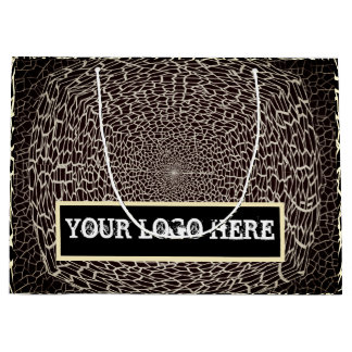 CADEAU GOUDE_ZWART_BRUIN GROOT Cadeaupapier zak Cadeauzakje