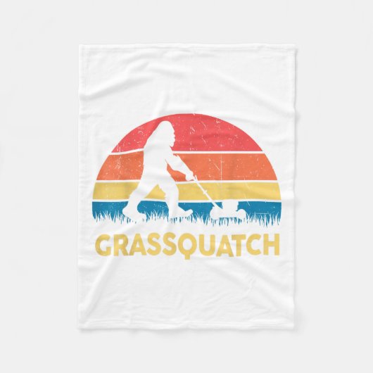 Cadeau grappende vader grasmaaier Bigfoot grappig Fleece Deken (Voorkant)
