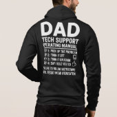 Cadeau Grappige Handleiding Vader Tech Support Hoodie (Achterkant)