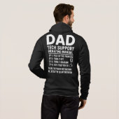 Cadeau Grappige Handleiding Vader Tech Support Hoodie (Achterkant volledig)