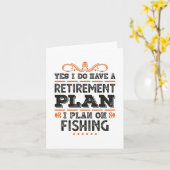 Cadeau Grappige Visserij Pensioenplan Kaart (Gele Bloem)