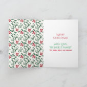 Cadeau-grens collie met kerstman feestdagen kaart (Binnen)