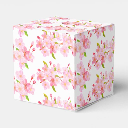 Cadeau/Gunst Doos-Roze Bloesem Bedankdoosjes (Achterkant)