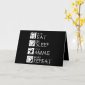 Cadeau Idee Eet Slaap Anime Herhaal Cosplayer Kaart (Gele Bloem)