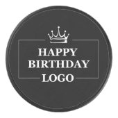 Cadeau-idee, gepersonaliseerde verjaardagsaangepas hockey puck (Voorkant)