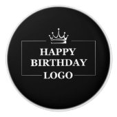 Cadeau-idee, gepersonaliseerde verjaardagsaangepas keramische knop (Voorkant)