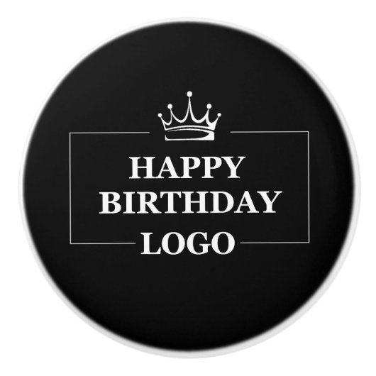 Cadeau-idee, gepersonaliseerde verjaardagsaangepas keramische knop (Voorkant)