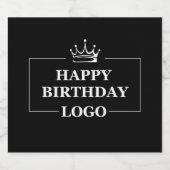 Cadeau-idee, gepersonaliseerde verjaardagsaangepas sparkling wijnetiket (Enkel label)