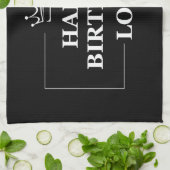 Cadeau-idee, gepersonaliseerde verjaardagsaangepas theedoek (Gevouwen)