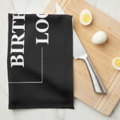 Cadeau-idee, gepersonaliseerde verjaardagsaangepas theedoek (Quarter Fold)