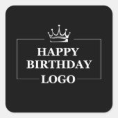 Cadeau-idee, gepersonaliseerde verjaardagsaangepas vierkante sticker (Voorkant)