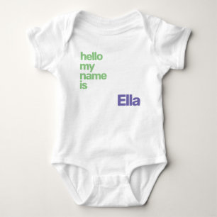 Cadeau Idee Nieuwe Baby Minimal paarse Modern Romper