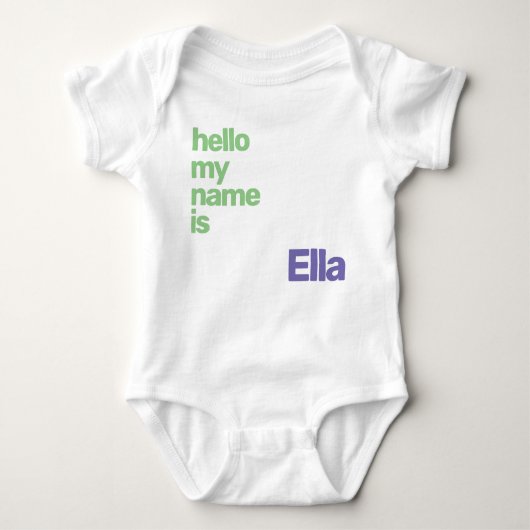 Cadeau Idee Nieuwe Baby Minimal paarse Modern Romper (Voorkant)