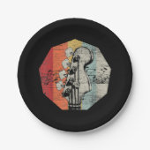 Cadeau idee voor bas-gitarist - basgitaar papieren bordje (Voorkant)