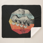 Cadeau idee voor bas-gitarist - basgitaar sherpa deken (Voorkant (horizontaal))