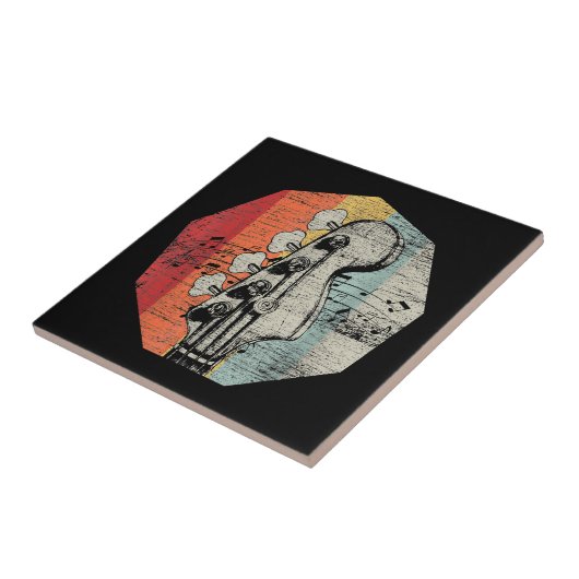 Cadeau idee voor bas-gitarist - basgitaar tegeltje (Zijkant)