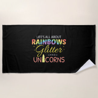 Cadeau-idee voor eenhoornliefhebber Regenbogen Gli Strandlaken